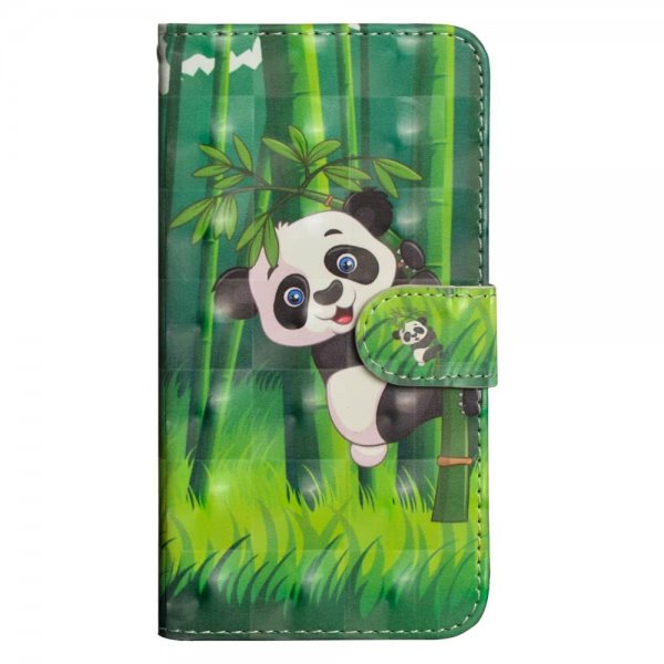 Samsung Galaxy A10 Plånboksfodral Motiv Panda på Bambuträd