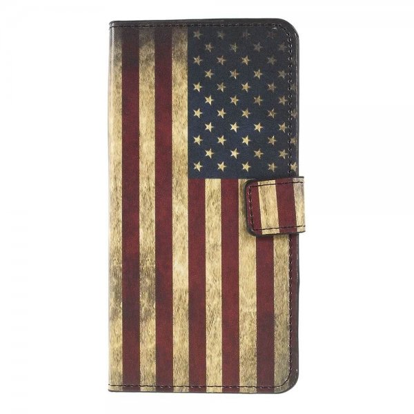 Samsung Galaxy A50 Plånboksetui PU-skinn Motiv USA-flagga