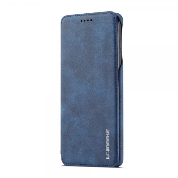 Samsung Galaxy S10 Plus Etui Retro PU-skinn Blå