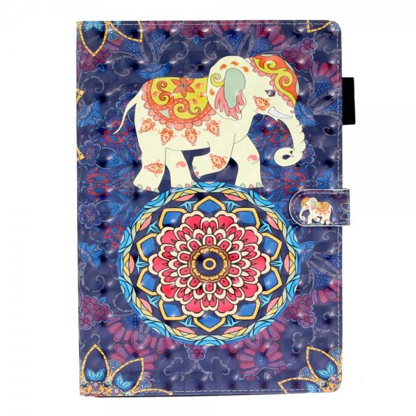 iPad 10.2 Etui Motiv Elefant och Mandala