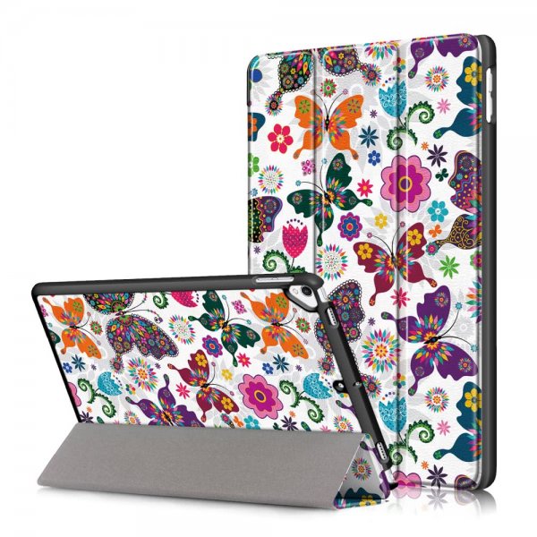 iPad 10.2 Etui Motiv Fjärilar och Blommor