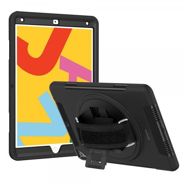 iPad 10.2 (gen 7/8/9) Deksel Rugged Case Grip Svart