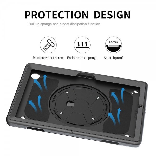 iPad 10.2 (gen 7/8/9) Deksel Rugged Case Grip Svart
