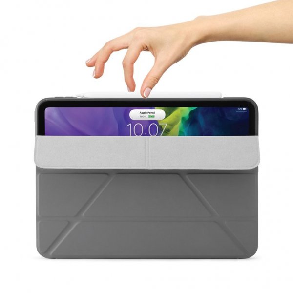 iPad Pro 11 (gen 2/3/4) Origami Veske Grå