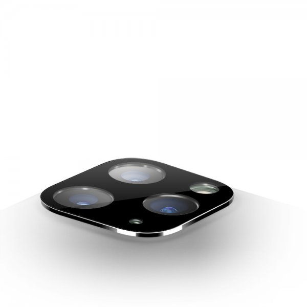 iPhone 11 Pro/Pro Max Linsebeskyttelse Herdet Glass Metall Sølv