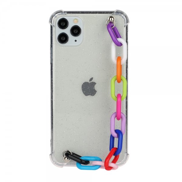 iPhone 11 Pro Deksel med Armbånd Färgglad Kedja