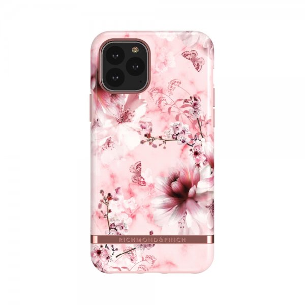 iPhone 11 Pro Deksel Pink Marble Floral