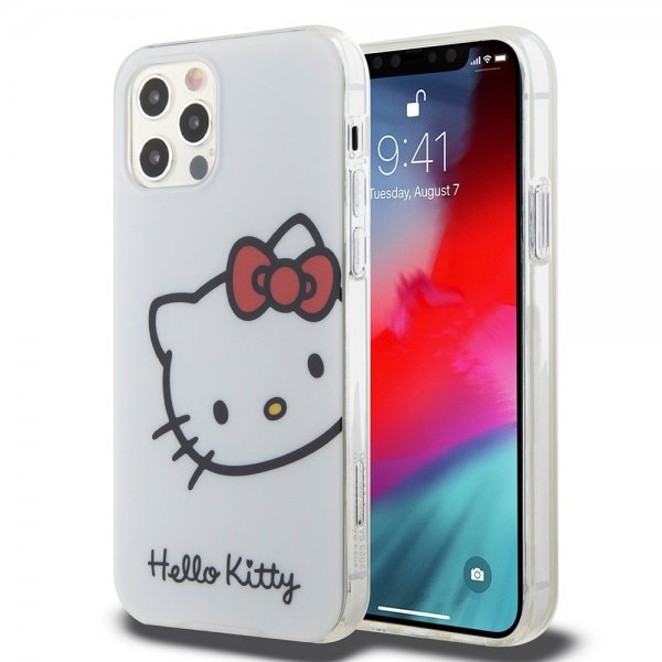iPhone 12/iPhone 12 Pro Skal Kitty Logo Vit
