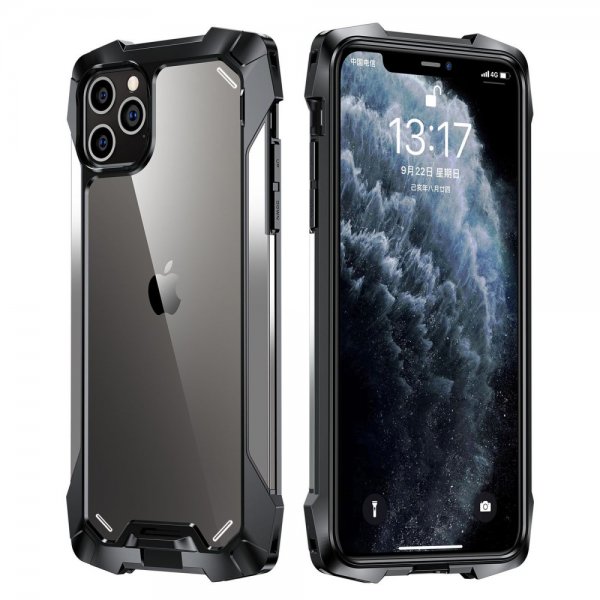 iPhone 12/iPhone 12 Pro Deksel Gjennomsiktig Bakside Støtsikker Sølv