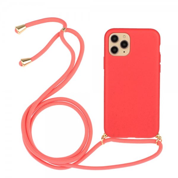 iPhone 12/iPhone 12 Pro Deksel med Stropp Rød