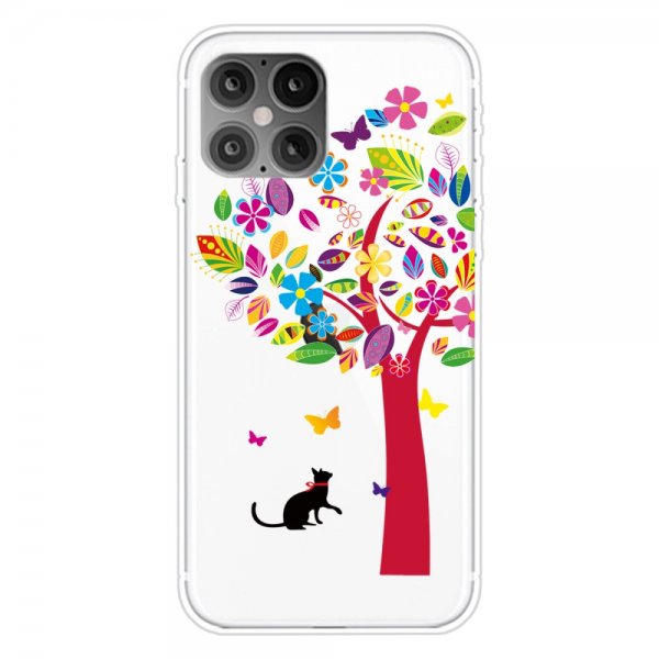 iPhone 12/iPhone 12 Pro Deksel Motiv Färgglatt Tred Katt