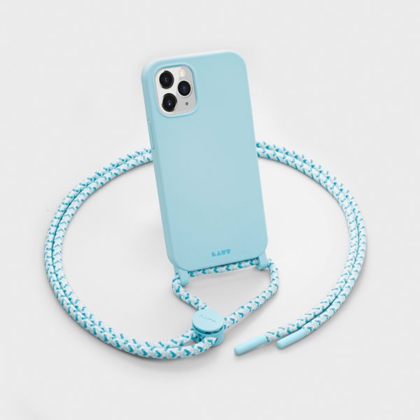 iPhone 12 Mini Deksel HUEX PASTELS Necklace Baby Blue
