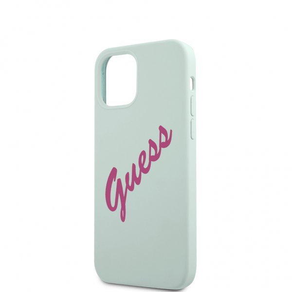 iPhone 12 Mini Deksel Vintage Silicone Script Blå