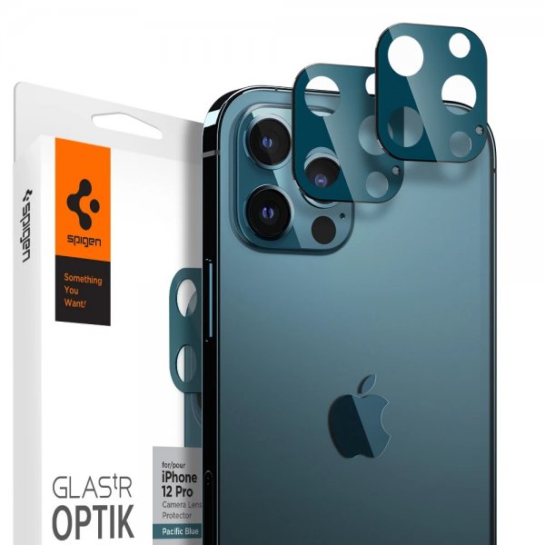 iPhone 12 Pro Max Linsebeskyttelse Glas.tR Optik 2-pakning Pacific Blue