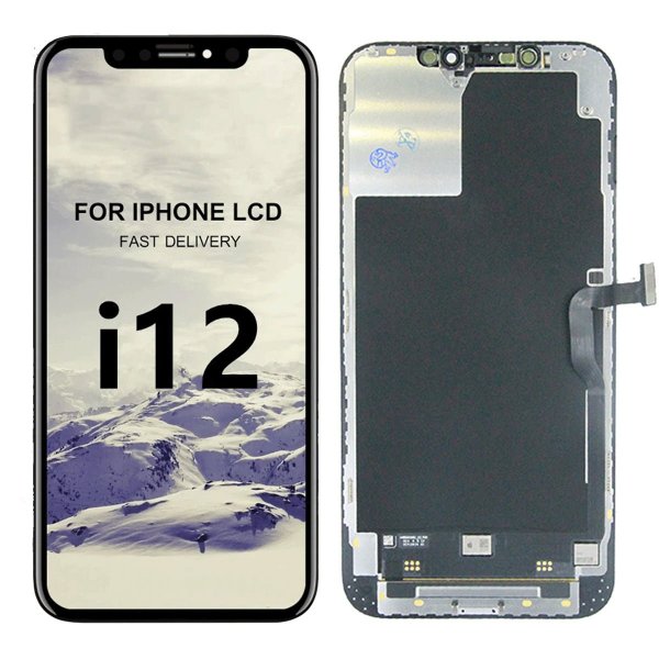 iPhone 12 Pro Max LCD Skjerm - Svart (Tatt fra en ny iPhone)