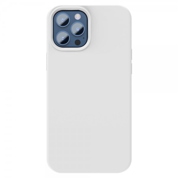 iPhone 12 Pro Max Deksel Liquid Silica Gel Magnetic Hvit