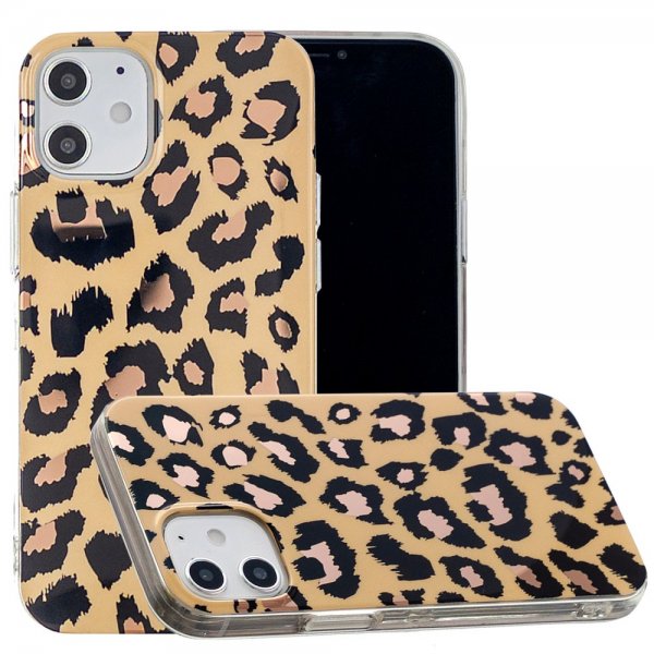 iPhone 12 Mini Deksel Motiv Leopardmønster