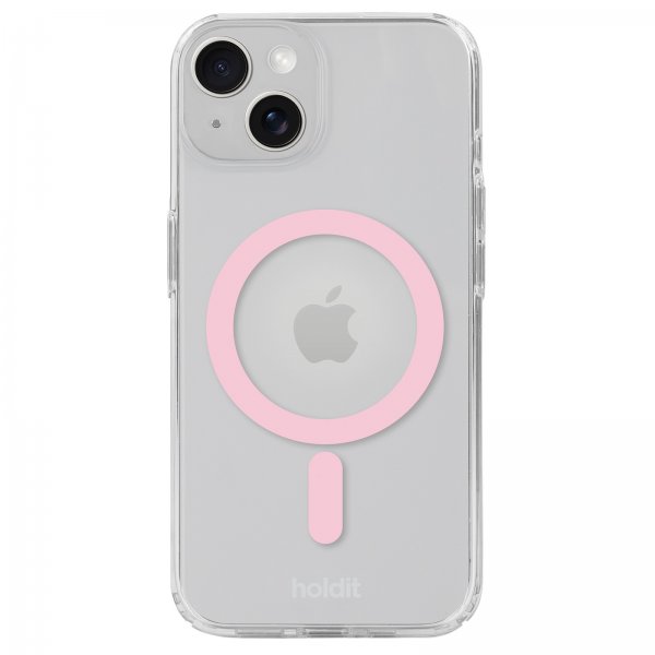 iPhone 13/14/15 Deksel MagSafe Case Rosa Transparent