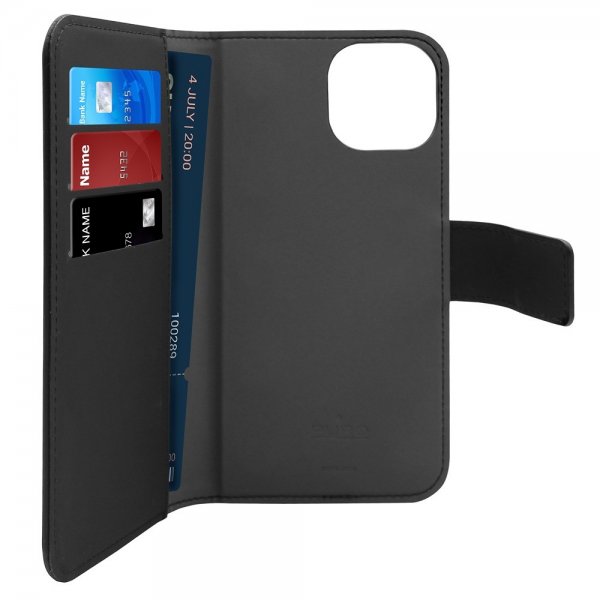 iPhone 13/iPhone 14 Etui Detachable MagSafe Wallet Case Svart