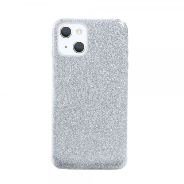 iPhone 13 Mini Deksel Glitter Sølv