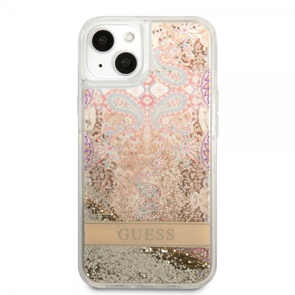 iPhone 13 Mini Deksel Liquid Glitter Paisley Pattern Gull