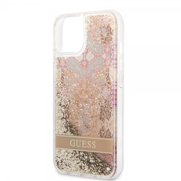 iPhone 13 Mini Deksel Liquid Glitter Paisley Pattern Gull