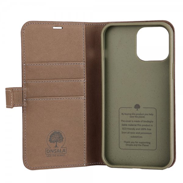 iPhone 13 Pro Max Etui ECO Wallet Brun