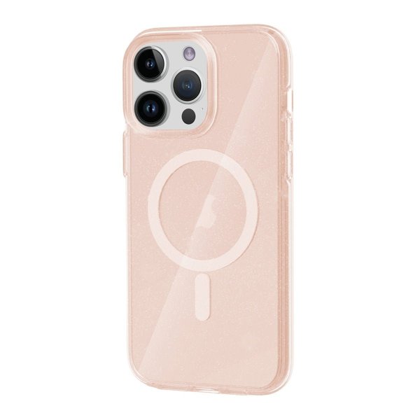 iPhone 13 Pro Max Deksel Glitter MagSafe Gull