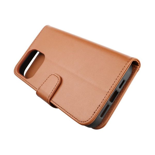 iPhone 13 Pro Max Etui Utbrettbar Kortlomme Brun