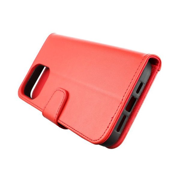 iPhone 13 Pro Max Etui Utbrettbar Kortlomme Rød