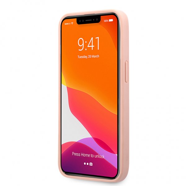 iPhone 13 Pro Max Deksel Hot Stamp Metal Logo Rosa