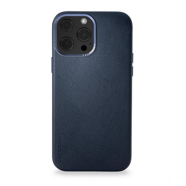 iPhone 13 Pro Max Deksel Leather Backcover Matte Navy
