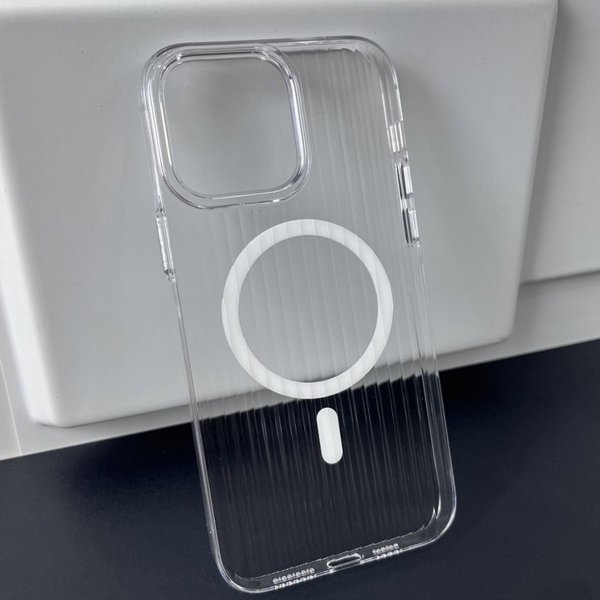 iPhone 13 Pro Deksel Korrugerte MagSafe Transparent