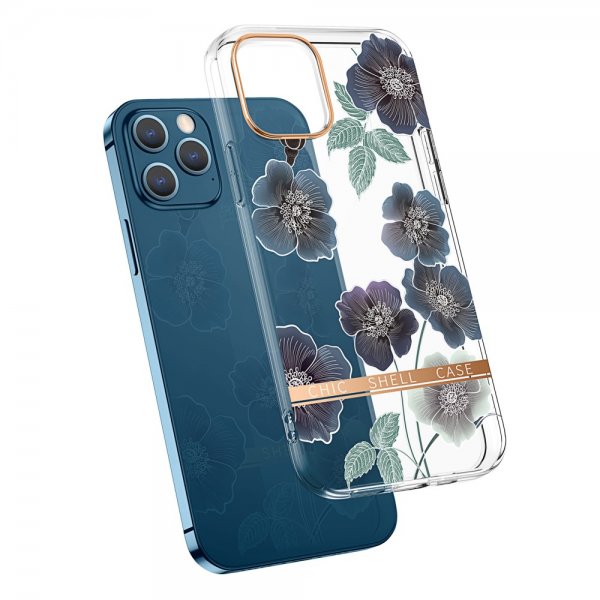 iPhone 13 Pro Deksel Blomstermønster Blå