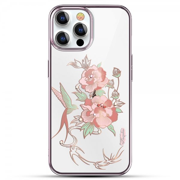 iPhone 13 Pro Deksel Blomstermønster Rosa