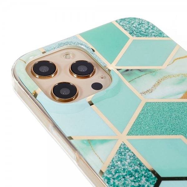 iPhone 13 Pro Deksel Marmormønster Grønn