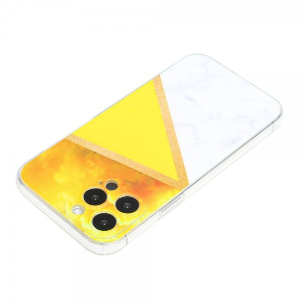 iPhone 13 Pro Deksel Marmormønster Gul