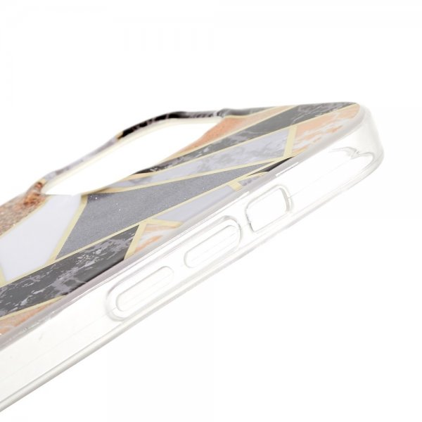 iPhone 13 Pro Deksel Marmormønster Svart Hvit