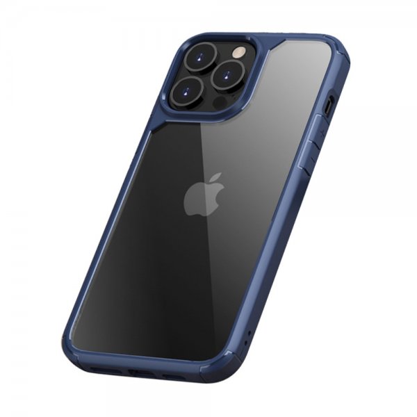 iPhone 13 Pro Deksel Transparent Bakside Støtsikker Blå