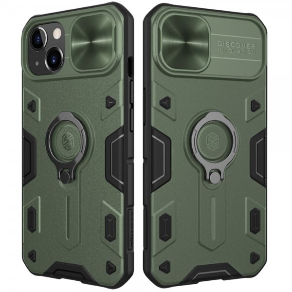 iPhone 13 Deksel CamShield Armor Grønn
