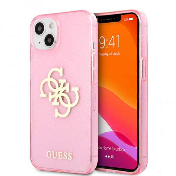 iPhone 13 Deksel Full Glitter Rosa
