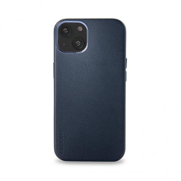 iPhone 13 Deksel Leather Backcover Matte Navy