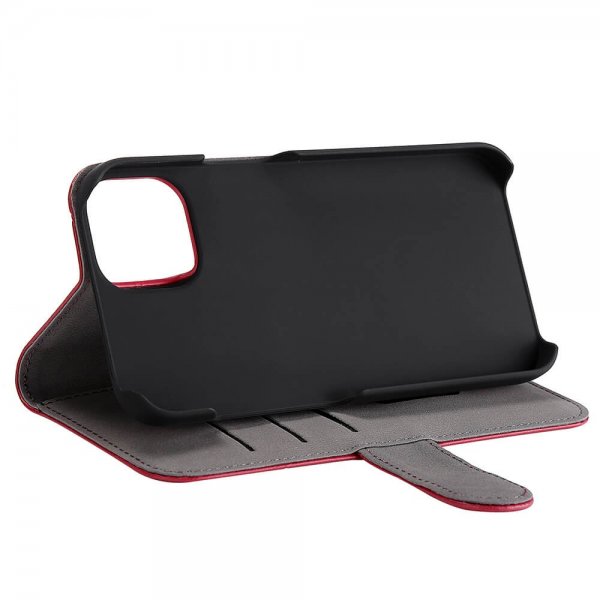 iPhone 13/iPhone 14 Etui med Kortlomme Rød