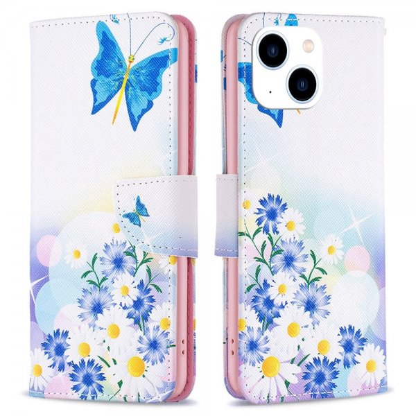 iPhone 14 Etui Motiv Sommerfugler Og Blomster