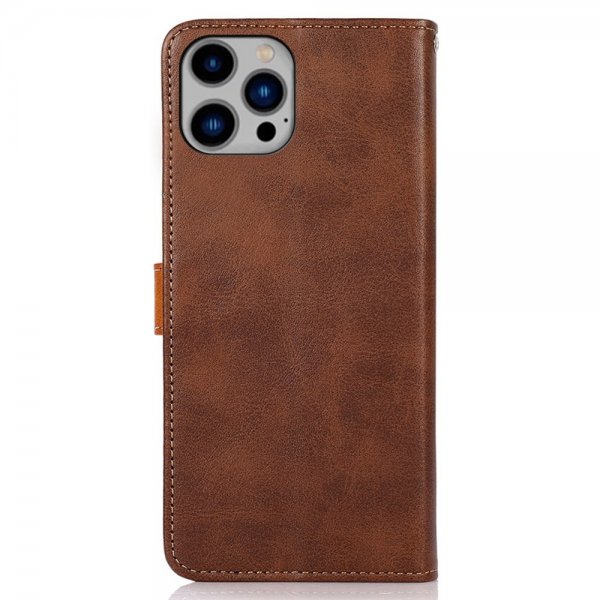 iPhone 14 Plus Etui med Flipp Brun