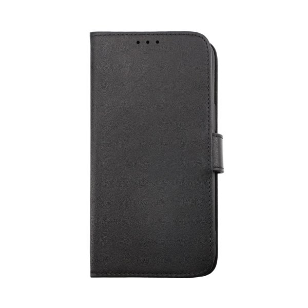 iPhone 14 Etui Ekte skinn Kortlommer Svart