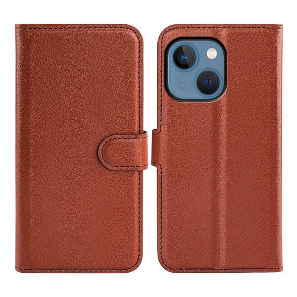 iPhone 14 Etui med Stativ Brun