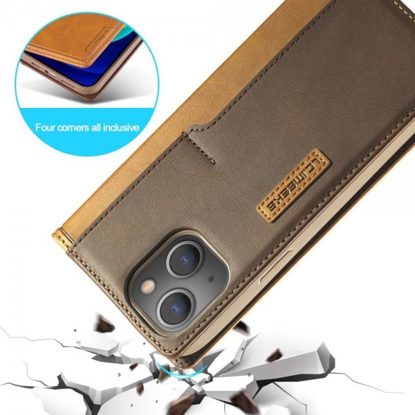 iPhone 14 Plus Etui Kortlomme Utside Brun