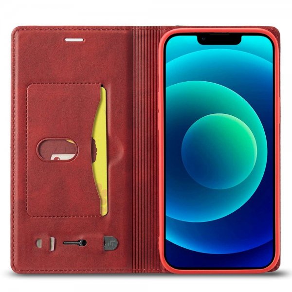 iPhone 14 Plus Etui Kortlomme Utside Rød