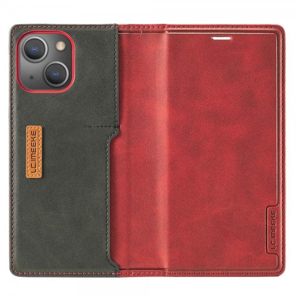 iPhone 14 Plus Etui Kortlomme Utside Rød